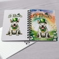 thumbnail image 4 of Happy St. Patrick’s Day Bull Terrier with Green Hat Shamrocks Rainbow Spiral Bound Journal Bully Dog Lovers Gifts Idea 5x7in Spiral Notebook - 03007, 4 of 5