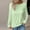 Green, variant on Itsame Blouses for Women, Long Sleeve Plus Size Solid Color Daily Casual Basic Tops Light Blue 2XL