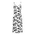 thumbnail image 5 of Cagogo Ladies Casual Flowy Swing A Line Maxi Long Floral Sundress Under $10 Summer Spaghetti Straps Sleeveless Curvy Dresses V Neck Sexy Elegant Black Evening Dress, 5 of 5