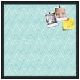 thumbnail image 2 of PinPix 24x24 Custom Cork Bulletin Board Modeco Zig Zag Aqua Poster Board Has a Fabric Style Canvas Finish, Framed in Modeco Zig Zag Aqua, by ArtToFrames (PinPix-1628), 2 of 5