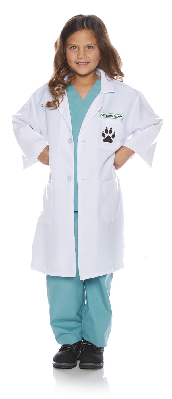 UNDERWRAPS Kid's Children's Veterinarian Lab Coat and Scrubs Costume
