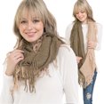 thumbnail image 2 of BASICO 2PK Warm Knit Winter Scarfs for Women Multi Color 5 and Ivory Infinity Scarf Circle Loop Scarves, 2 of 7