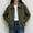 Army Green, variant on Womens Jackets Suede Zip Up Collared Long Sleeve with Pockets for Classic Casual Wear