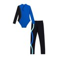 thumbnail image 5 of iixpin Kids Girls Gymnastic Leotard Ballet Dance Biketard Bodysuit with Skating Leggings Set Activewear Blue 8, 5 of 7