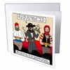 3dRose Pirates Use the Treasure Principal, Greeting Cards, 6 x 6 inches, set of 12