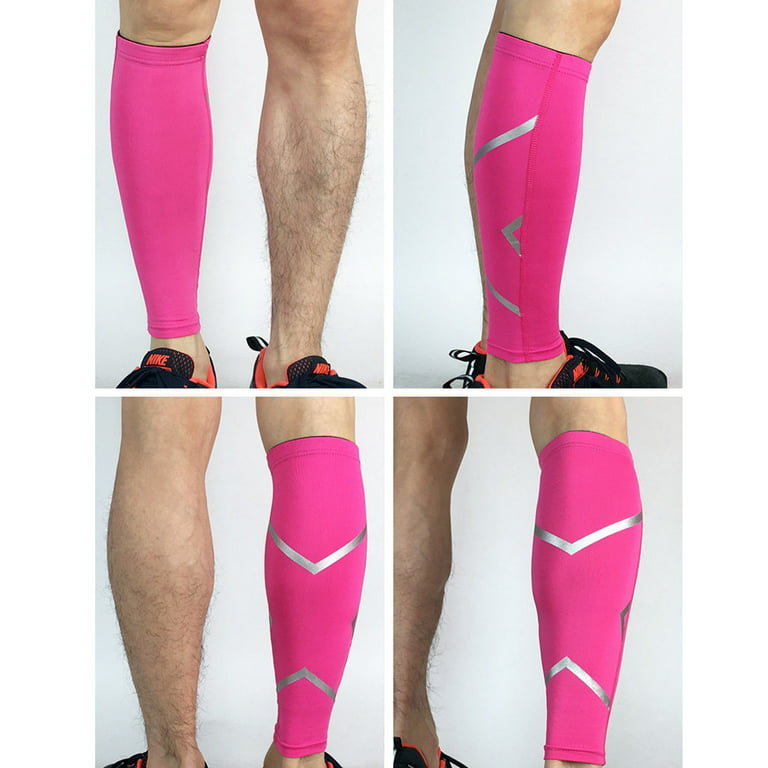 YUEHAO accessories Calf Compression Sleeve Leg Performance Support Shin  Splint & Calf Pain Relief Socks Hot Pink L 