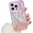 thumbnail image 7 of Gradient Feather Laser Curly Wavy Texture Aesthetic TPU Case Compatible with iPhone Case (iPhone 12 Pro Max,Purple-Blue), 7 of 7