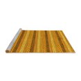 thumbnail image 2 of Ahgly Company Machine Washable Indoor Round Abstract Yellow Modern Area Rugs, 8' Round, 2 of 4