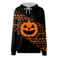 thumbnail image 5 of Godom Halloween Hoodies for Women 2025 cute Pumpkin Face Print Essentials Hoodie Sweatshirts Pullover, 5 of 6