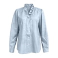 thumbnail image 3 of APEXFWDT Floral Boho V Neck Shirt Women Long Sleeve Button Down Shirts Casual Western Shirts, 3 of 5