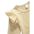 thumbnail image 4 of Seyurigaoka Kids Girls Round Neck Long Sleeve Romper+ Trousers+ Headband, 4 of 9
