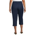 thumbnail image 2 of JMS Just My Size by Hanes Women's Plus Snap Hem Pull On Cropped Pants, 23" Inseam, Sizes 0X-4X, 2 of 6