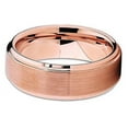 thumbnail image 5 of Tungsten Rings for Men Wedding Bands for Him Womens Wedding Bands for Her 8mm Rose Gold Brushed Center, 5 of 8