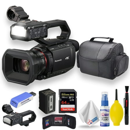 Panasonic HC-X2000 UHD 4K 3G-SDI/HDMI Pro Camcorder W/ 24x Zoom - Starter Bundle