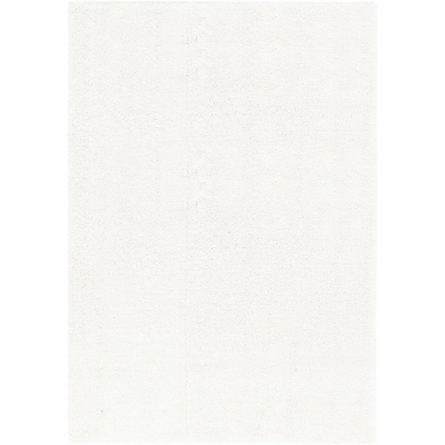 Unique Loom Solo Solid Plush Kids Modern Rug 7' x 10' Rectangle Snow White