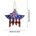 thumbnail image 3 of Patriotic Wooden Star Welcome Door Sign Independence Day Front Door Decoration, 3 of 9