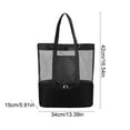 thumbnail image 3 of Blueek Versatile Waterproof Beach Swim Bag for Dry/Wet Separation - Breathable Mesh & Layered Design Travel Handbag, Black, 16x12 Inch, 3 of 6