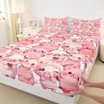 thumbnail image 3 of Homewish Funny Pink Pig Bed Sheets, Kawaii Cartoon Farm Animal King Sheets, Teens Kids Boys Girls Sheet Set, Super Cozy Room Decor, 4pcs, 3 of 7