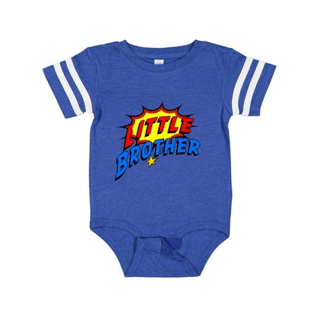 

Inktastic Little Brother Superhero Boys Baby Bodysuit