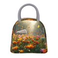 thumbnail image 1 of Balery Butterflies In Flower Field Bolsa de Almuerzo para Mujeres, Caja de Almuerzo, Bolsa de Almuerzo Pequeña Impermeable, Tote de Almuerzo Reutilizable con Gran Capacidad, 1 of 6