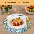 thumbnail image 4 of Ocean Blue Turtles Round 13 Inch Placemats Set of 8, Coastal Octopus Coral Nautical Seagrass HeatResistant Non Slip Place Mats for Dining Table, Wipeable Braided Kitchen Table Mats for Housewarming, 4 of 9