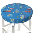 thumbnail image 3 of KLL Cartoon Animals 1 Round Bar Chair Cushion Cover 12 inch ,Bar Stool Protector with Elastic, Soft Washable, 3 of 6