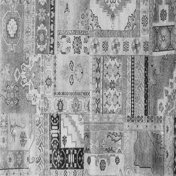 Ahgly Company Indoor Square Persian Gray Traditional Area Rugs, 6' Square