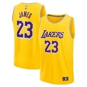 Men's Fanatics LeBron James Gold Los Angeles Lakers Fast Break Replica Jersey - Icon Edition