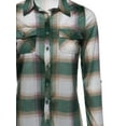 thumbnail image 3 of FashionOutfit Women's Lightweight Collar Plaid Button Down Shirt, 3 of 4