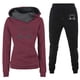 thumbnail image 1 of Gibobby Conjunto dama pants y sudadera afelpada Conjunto de pantalones cálidos y sudadera con capucha con estampado de corazones para mujer(Rojo,G), 1 of 2