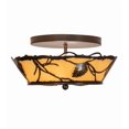 thumbnail image 6 of Meyda Tiffany 114752 Pinecone 2 Light 16" Wide Semi-Flush Ceiling Fixture - Bronze, 6 of 7