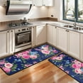 thumbnail image 3 of Kitchen Rugs Sets Of 2,Pioneer Flower Floral Print Pattern Anti Fatigue Kitchen Mat Rugs Non Slip Washable,Decorative Kitchen Floor Mats for Kitchen,Sink,Laundry,17"x47"+17"x47", 3 of 5
