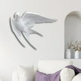 thumbnail image 6 of White Resin Birds Wall Decor ,Nordic Hanging 3D Sparrow Wall Art, Swallows Wall Sculptures for Office Living Room Patio Indoor Backyard , Up, 6 of 8