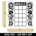 thumbnail image 2 of Ukulele Hibiscus Flower Chord Chart Self-Inking Rubber Stamp Ink Stamper - Pink Ink - Small 1 Inch, 2 of 7
