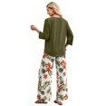 thumbnail image 5 of Two Piece Sets for Women Lounge 3/4 Length Sleeve Tops Graphic Pants with Pockets Summer Outfits 2026 XL, 5 of 7