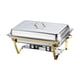 thumbnail image 5 of Elegante juego de servidor buffet de acero inoxidable para eventos con catering doble rejilla, 5 of 9