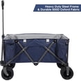 thumbnail image 5 of REDCAMP Folding Wagon Cart with Extra Wide Wheels, Heavy Duty Collapsible Utility Beach Wagon for Sand, Blue, 5 of 8