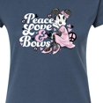 thumbnail image 3 of Disney - Peace Love And Bows  - Juniors Fitted Graphic T-Shirt, 3 of 5