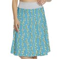 thumbnail image 1 of Women's Pussy Willow Fluffy Branches Buds A-line Printed Skirt Casual Wear, 3XL, Pale Grey Pale Blue, by Ambesonne, 1 of 6