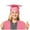 Pink, variant on HNMKIU Graduation Cap Unisex Adult Commencement Hat For College Blue,One Size