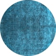 thumbnail image 1 of Ahgly Company Indoor Round Oriental Light Blue Industrial Area Rugs, 8' Round, 1 of 4