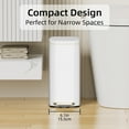 thumbnail image 3 of KSSKSS 1.6 Gallon/6L Small Bathroom Steel Step Trash Can, Soft-Close Lid & Fingerprint-Proof, Slim Wastebasket for Narrow Spaces (White), 3 of 8