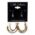 thumbnail image 2 of Gold-Tone & Multi Colored Acrylic Dangle-Earrings With Bead Accents #LQE2626, 2 of 2