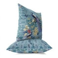 thumbnail image 3 of Peacock Paradise Indoor/Outdoor Pillow in Blue 20x20, 3 of 5