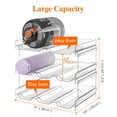 thumbnail image 5 of Lifewit Stackable Water Bottle Organizer for Cabinet, Extra Large Water Bottle Holder, Kitchen Pantry Organization and Storage, Plastic Fridge Wine Rack, Tumbler Travel Mug Holder, Hold 8 Bottles, 5 of 9