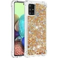 thumbnail image 3 of Compatible with Samsung Galaxy A71 Case Glitter Luxury Cute Love Liquid Quicksand Clear TPU Girls Women Stylish Bumper Shockproof Protective Case for Samsung Galaxy A71 Golden YB, 3 of 12