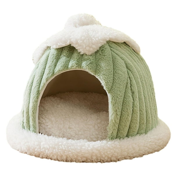 Nido semicerrado para gatos, cama acolchada para gatos, caseta tipo cueva para mascotas S