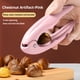 thumbnail image 4 of Clip de apertura de castaños | Tijeras peladoras para frutos secos, fruta, nuez, avellana | Mango ergonómico de ABS, diseño fácil de limpiar, pack de 4 + garra castaño extra | Cascanueces flexible, 4 of 6