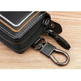 thumbnail image 5 of SUGUANGHUI Genuine Leather Car Key Fob Case Holder for Men and Women, Double Zipper Key Case Bag, with Embroidery Thread, 5 of 7