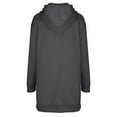 thumbnail image 4 of Vestido sudadera largo con capucha y cordón para mujer - Jersey oversize informal con bolsillo, mezcla de poliéster, tallas S-XXL, 4 of 5